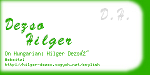 dezso hilger business card